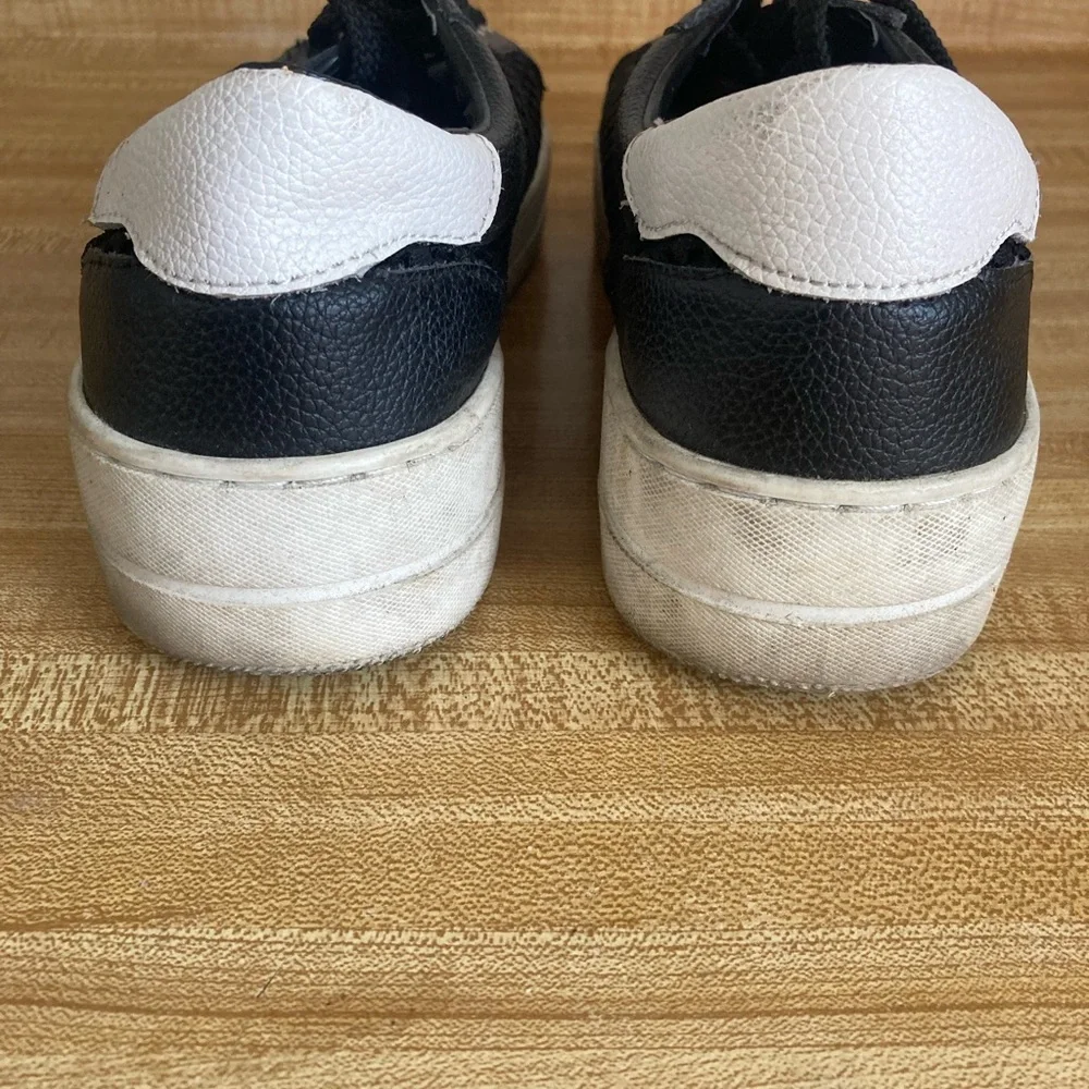 Steve Madden Womens Napa Black Lace Up Sneakers 9.5 - Picture 3 of 7